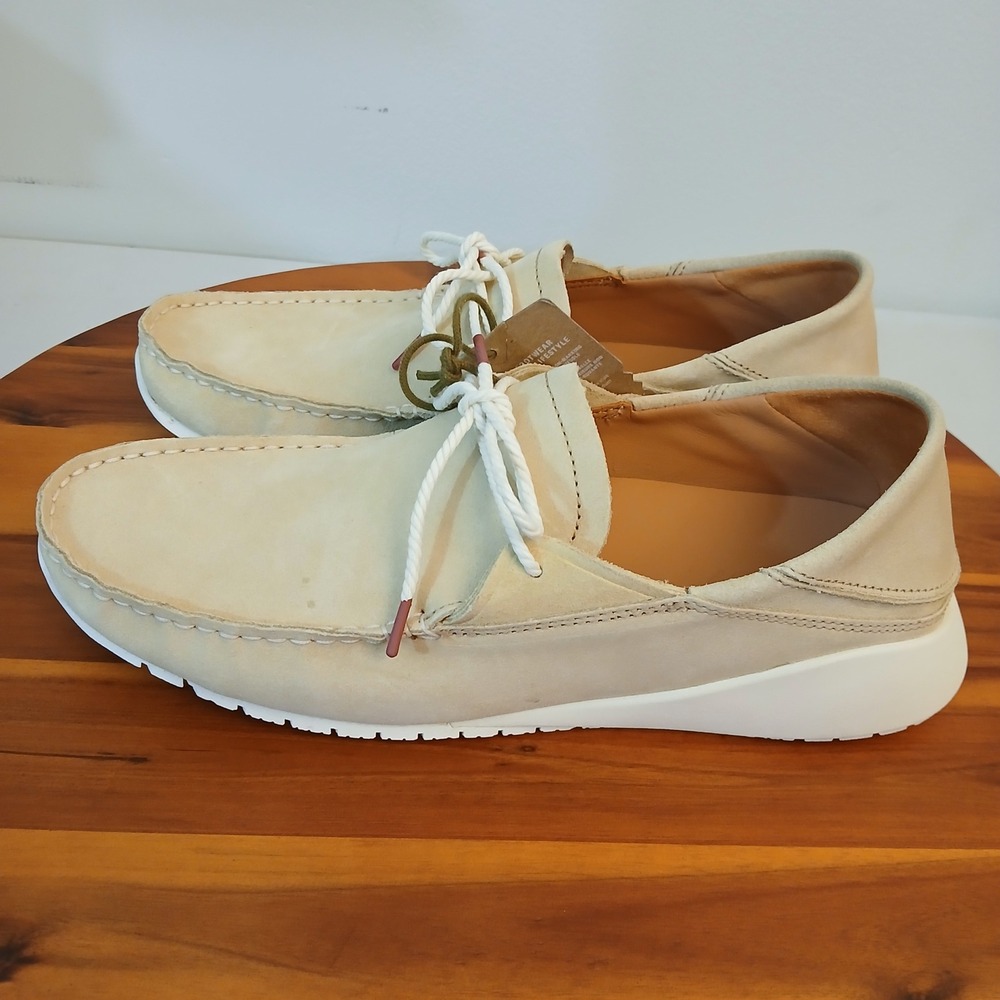 OluKai KA'A Driver Shoes Mens 9.5 Tan Italian‎ Suede Loafer Slip On Sneakers